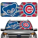 Chicago Cubs Car Truck SUV Front Windshield Sunshade - Accordion Style