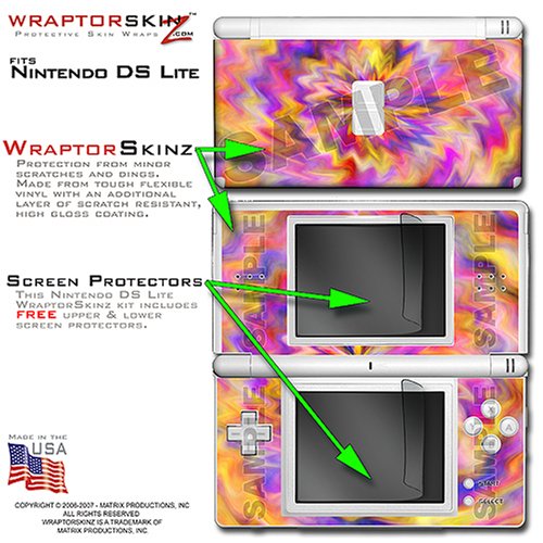 Nintendo DS Lite Tie-Dye Pastel WraptorSkinz Skin Kit by TuneTattooz TM