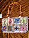 White Boho Banjara Gypsy India Sari Tapestry Handbag Purse