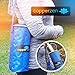 CopperZen Copper Water Bottle with Insulated Travel Bag and Adjustable Strap - Blue
