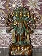 12" Hanuman Panchmukha Mahaveer Hindu God Brass Statue India