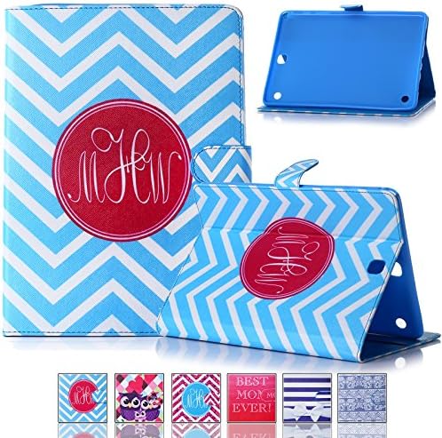 Tab A 9.7 Case-Ucover(TM)Slim Lightweight Stand Cover with Card Slot/Cash Holder for Samsung Galaxy Tab A 9.7-Inch SM-T550 (Blue Waves)