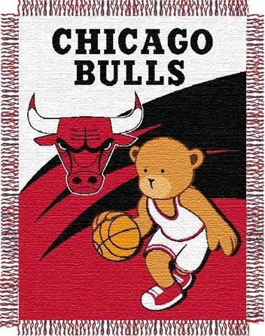 Chicago Bulls Woven Jacquard Baby Throw