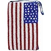 Bamboo Trading Company Hand Beaded Cell Phone Club Bag, Stars & Stripes