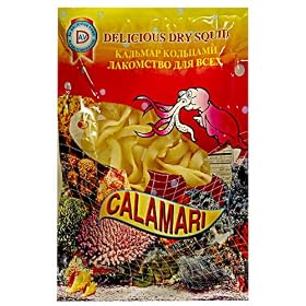 "Squid Rings" (Dried Fish) "THAILAND", Vacum Packed in Plastic Bag, 100g. "AV Delicious"