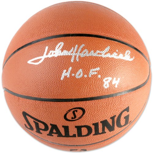 Mounted Memories Boston Celtics John Havlicek Autographed Hof 84 Spalding Official Basketball