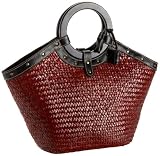 Magid Classic Matte Straw Bracelet Tote,Red,one size Reviewed