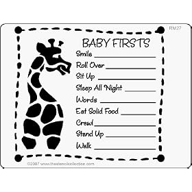The Stencil Collection Baby Firsts Embossing Brass Stencil