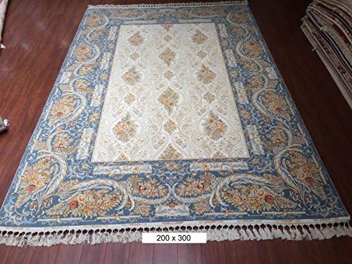 6.5ftx10ft Handmade Persian Wool And Silk Rugs Hand Knotted Traditional Nice carpet
