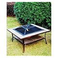Garden Fire Pits For Outdoor Square Shape In Black