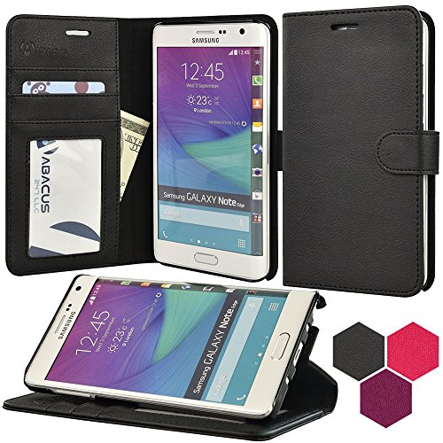 Note Edge Case, Abacus24-7 Wallet with Flip Cover and Stand, Black Note Edge Case, Abacus24-7 Wallet with Flip Cover and Stand, Black