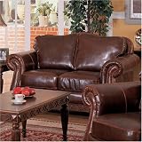 Butler Leather Love Seat By Coaster Furniture