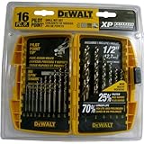 DEWALT DW1956 Pilot Point Twist Drill Bit Assortment, 16-Piece