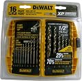DeWalt DW1956 16 Piece Pilot Point Twist Drill Bit Assortment