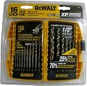 DeWalt DW1956 Pilot Point Twist Drill Bit Assortment, 16-Piece