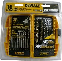 DeWalt DW1956 Pilot Point Twist Drill Bit Assortment, 16-Piece