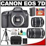 Canon EOS 7D Digital SLR Camera Body (Outfit Box) and 18-55mm and 55-250mm  ....