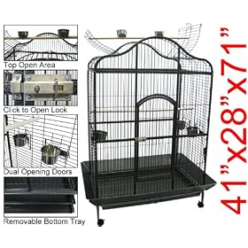 New Large Open Play Top Bird Cage Parrot Finch Macaw Cage Premium Quality Birdcages
