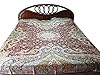 Yoga Pashmina Blanket Bedding Maroon Paisley Cashmere Indian Throw King