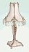 Bethel Aw42 - 1 Light Pink Fabric Daphne Table Lamp - Square Base
