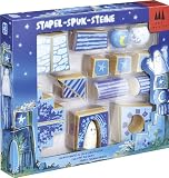 Drei Magier 40905 - Holz- Stapel-Spuk-Steine, Bausteine-Set