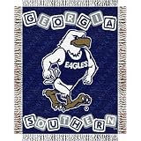 College Triple Woven Jacquard Throw - Georgia Southern