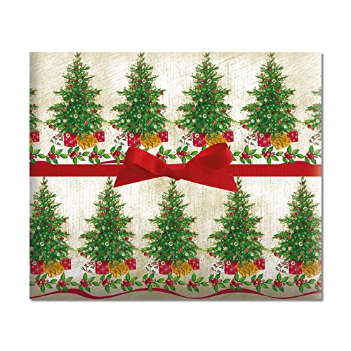 Classic Christmas Tree Jumbo Rolled Gift Wrap- 72 sq. ft