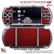 Carbon Fiber Red and Chrome WraptorSkinz Skin and Screen Protector Kit fits Sony PSP 3000