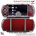 Carbon Fiber Red and Chrome WraptorSkinz Skin and Screen Protector Kit fits Sony PSP 3000