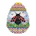 Ladybug Egg Beaded Counted Cross Stitch Ornament Kit Mill Hill 2016 Spring Bouquet MH181615