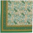 100% Cotton Colorful Handblock Printed Green and Blue Tablecloth 60x60 Inches