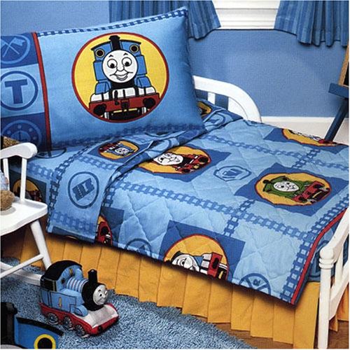 THOMAS TODDLER BEDDING SET, 4PC COMFORTER SHEETS, CRIB