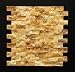Gold/Yellow 1 X 2 Split Face Travertine Mosaic Tile