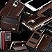 CASEPRADISE View Side Flip Leather Etui Stand Case Cover For Samsung Galaxy Note 4 Brown