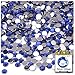 The Crafts Outlet 1000-Piece Flat Back Round Rhinestones, 5mm, Royal Blue