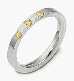 2.5mm Platinum Yellow Sapphire Comfort Fit Wedding Band Ring