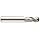 Precision Twist EB3304 Solid Carbide End Mill, Uncoated (Bright) Finish, 4 Flute, Ball End
