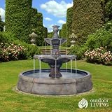 Henri Studio Finial Spill Fountain in Crested Pool - Aged Iron