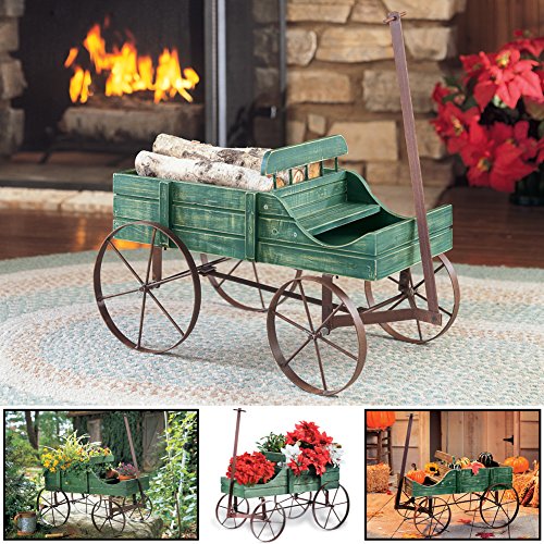 Collections Etc Amish Wagon Decorative Garden Decor