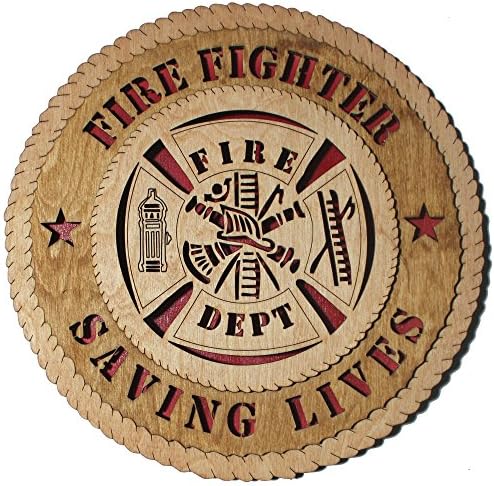 11.3" Firefighter Large Wooden Plaque