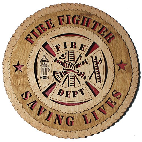 11.3" Firefighter Large Wooden Plaque
