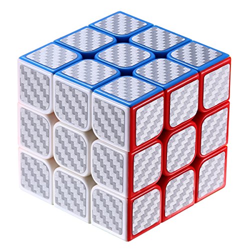3x3 Speed Cube, Dreampark Carbon Fiber Sticker 3x3x3 Magic Cube Puzzles - 100%!