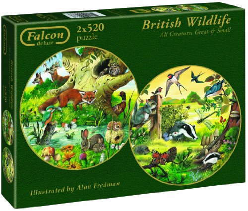 Falcon De Luxe - Animals Collection - British Wildlife 2 X 500 Piece Jigsaw P