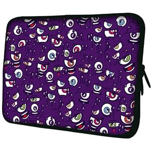 13 inch Purple Jelly Cartoon Monster Notebook Laptop Sleeve Bag Carrying Case