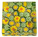 Yellow Daisies Authentic Murano Glass Paperweight, Gift Boxed