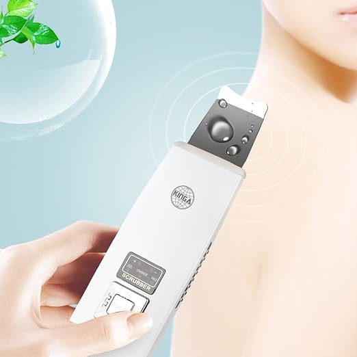 KINGA Facial Skin Ultrasonic Scrubber SPA Gentle Peel Dermabrasion Skin Rejuvenation Anti-Age Device Cordless/Chargeable