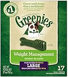 GREENIES Weight Management Dental Chews Large Dog Treats - Treat TUB-PAK Package 27 oz. 17 Count
