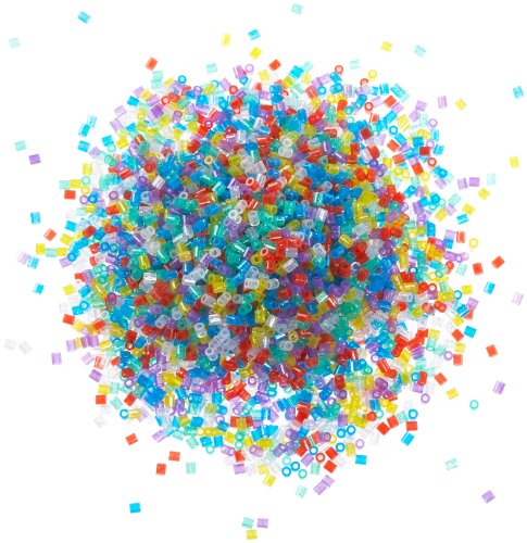 Childrens Toyshop  Spielwaren : HAMA 201-54 Kopfkarte - Perlen transparent glitter, 3000 Stück