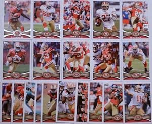 2012 Topps Football San Francisco 49ers Team Set In a Protective Case - 20 cards including Gore, Smith, Jenkins RC, Davis, Jacobs, James RC, Aldon Smith, Crabtree, Hunter, Akers, Bowman, and Manningham.