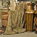 Raccoon Faux Fur Throw Blanket with Cocoa Brown Faux Suede Backing